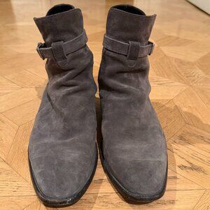 Saint Laurent Gray Suede Wyatt Jodhpur Boots SZ 42/US 9